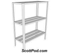 3 shelf rack