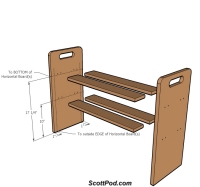 Shoe Rack - Exploded View Shoe Rack